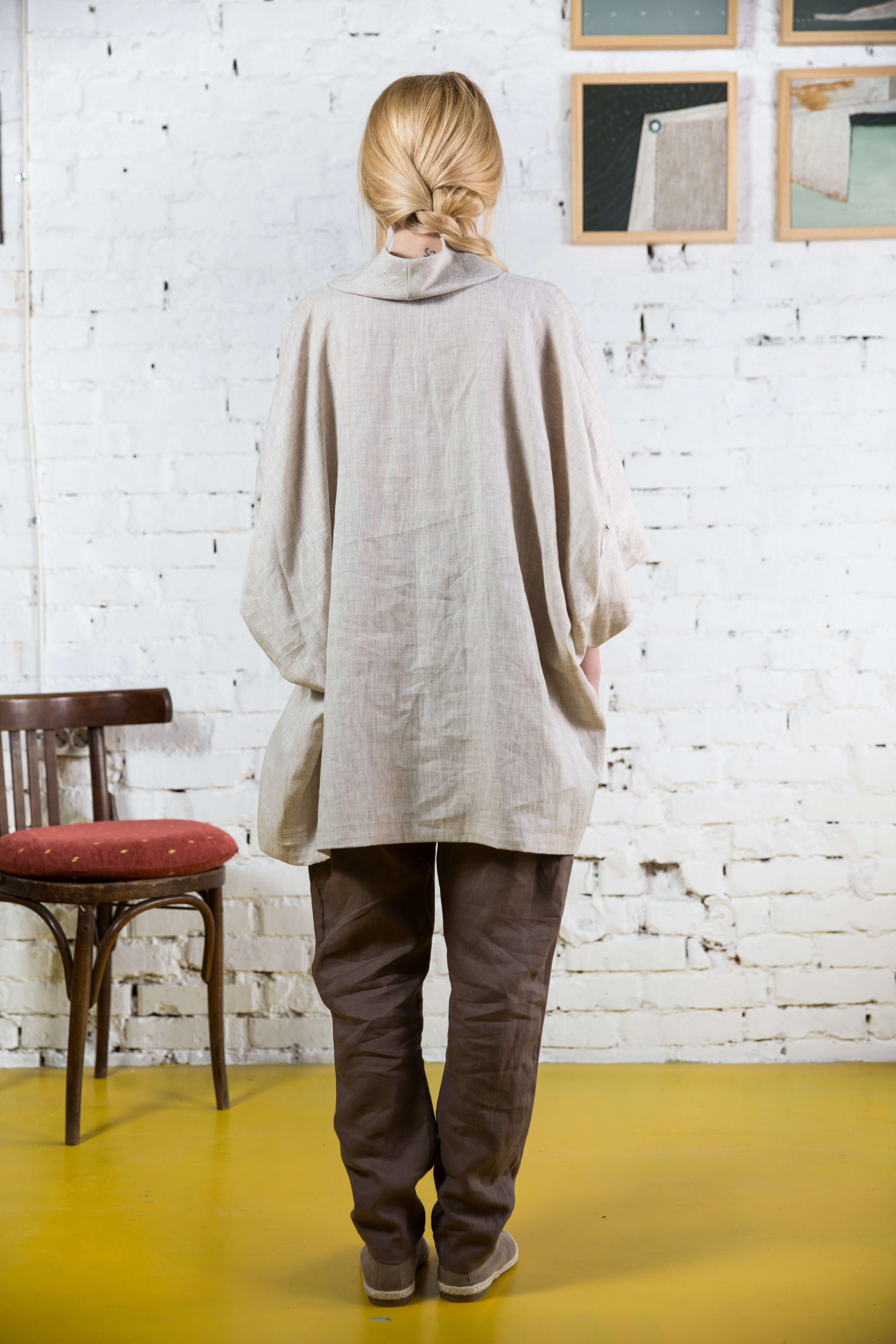 Linen Tunic FIONA in Natural Beige