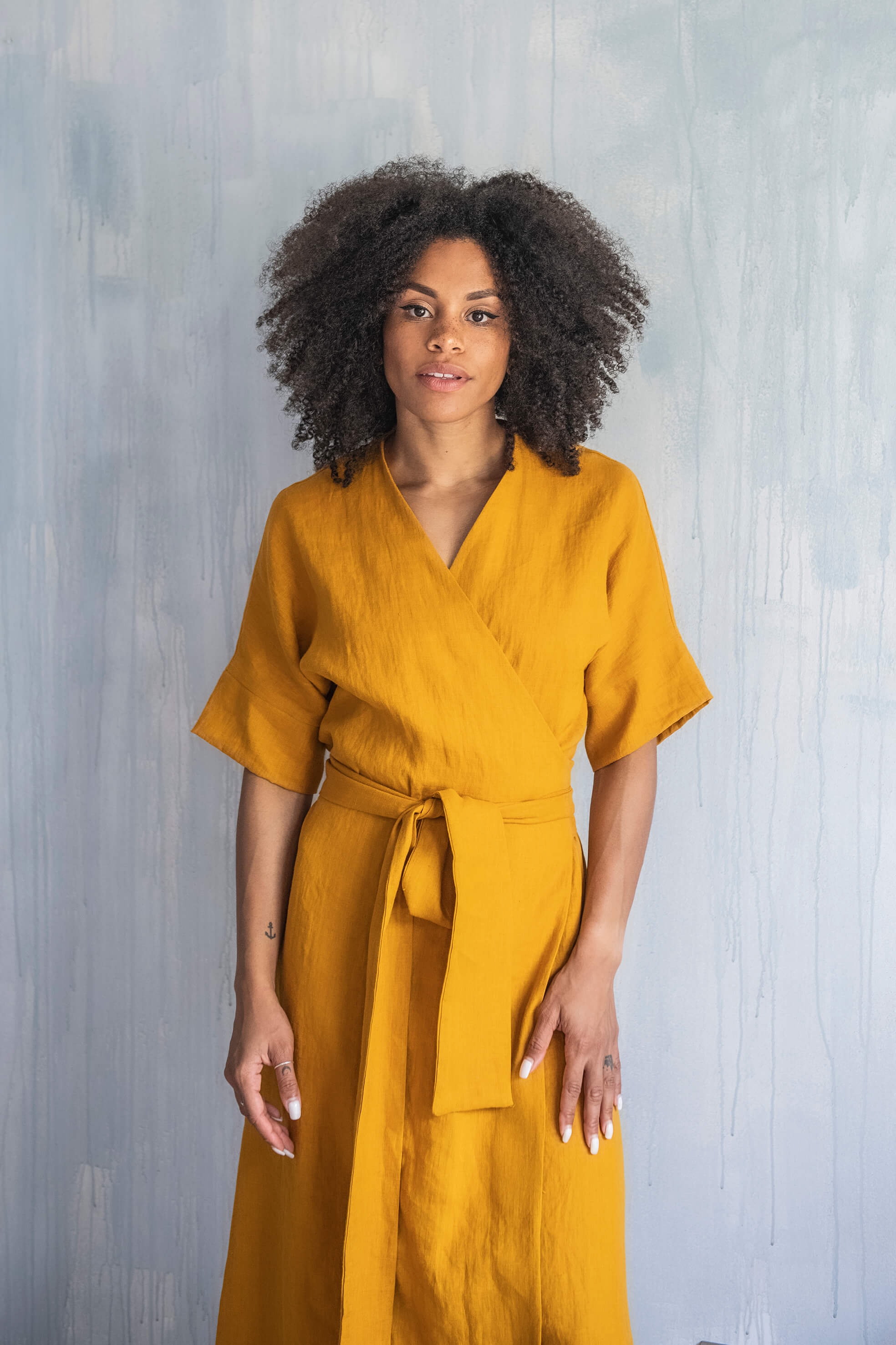 Saffron Linen Maxi Dress MAGGIE