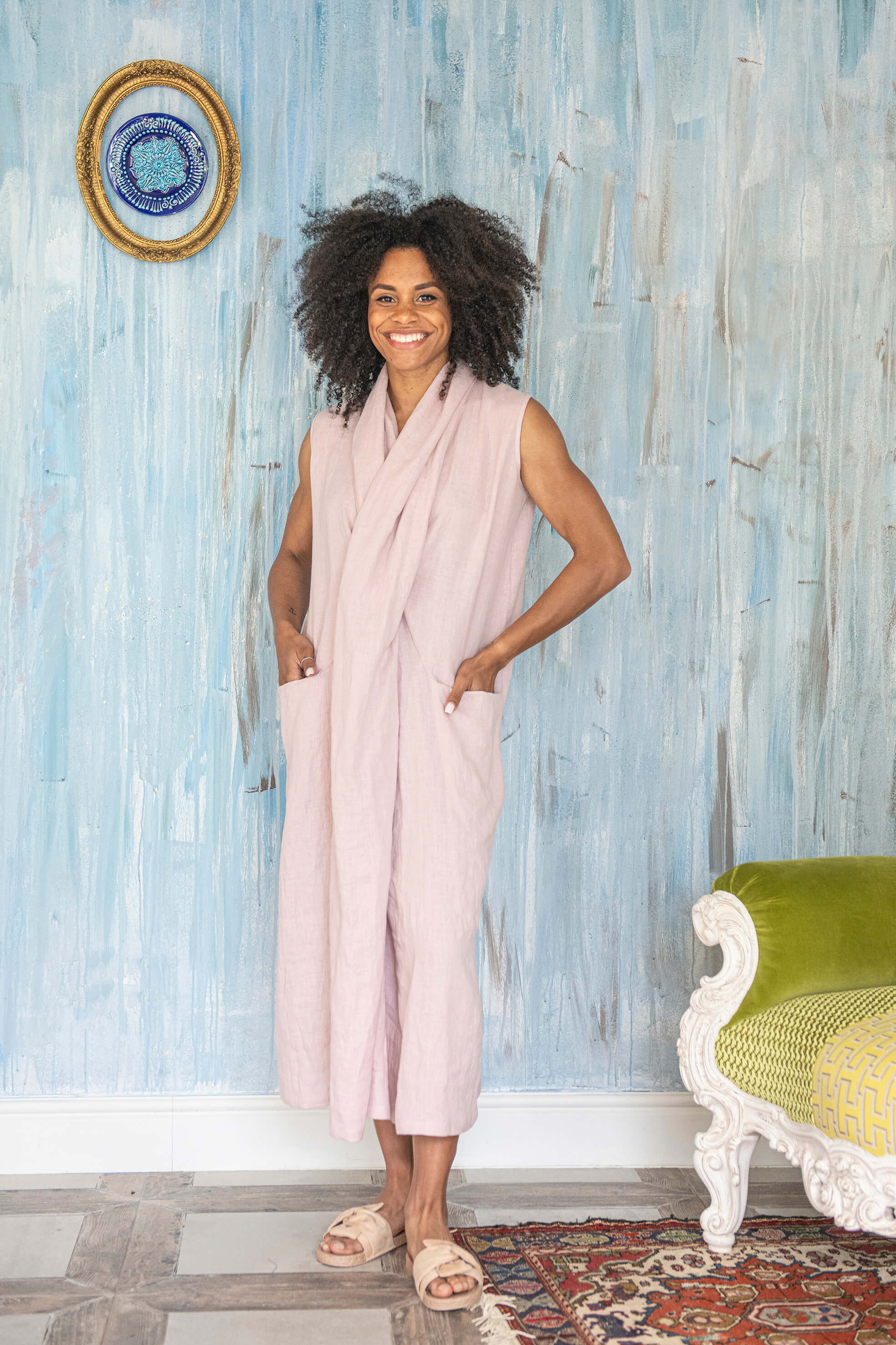 Linen Kimono Dress BELLE Linen Fairytales Linen Kimono Dress BELLE Linen Fairytales